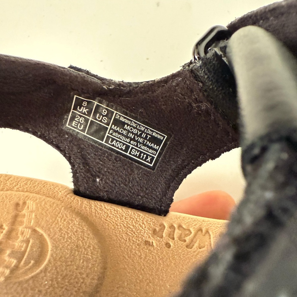 Dr. Martens Kids Black Leather Sandals - Picture 6 of 6